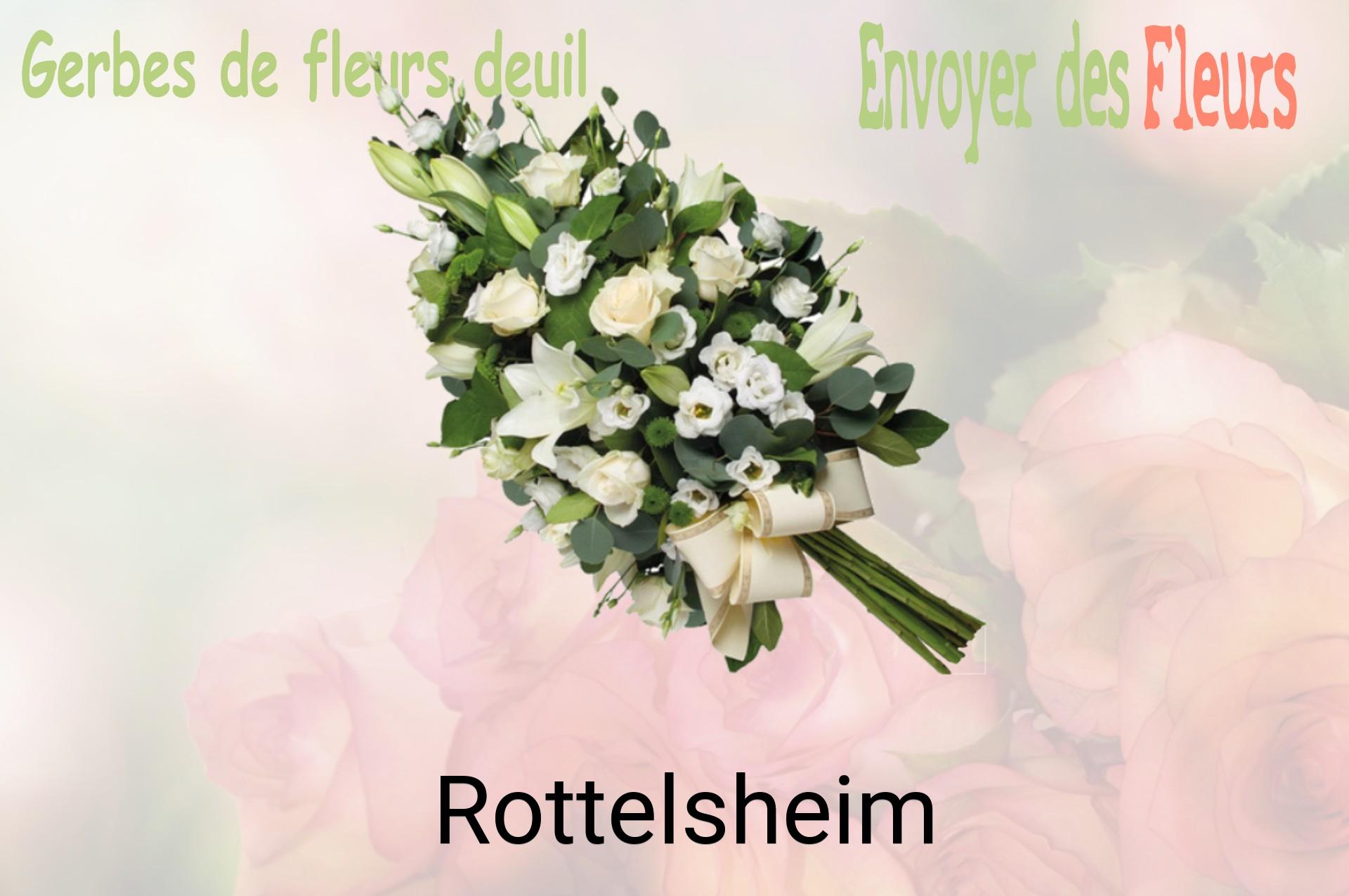 Gerbe de fleurs de deuil livrée à Rottelsheim